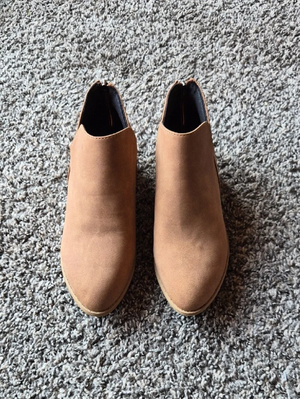 Women's Tan Suede Ankle Boots Size 6.5 (37)